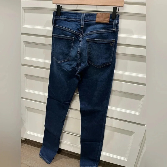 Madewell 9” Mid-rise skinny‎ jeans dark wash 26 - Picture 4 of 11